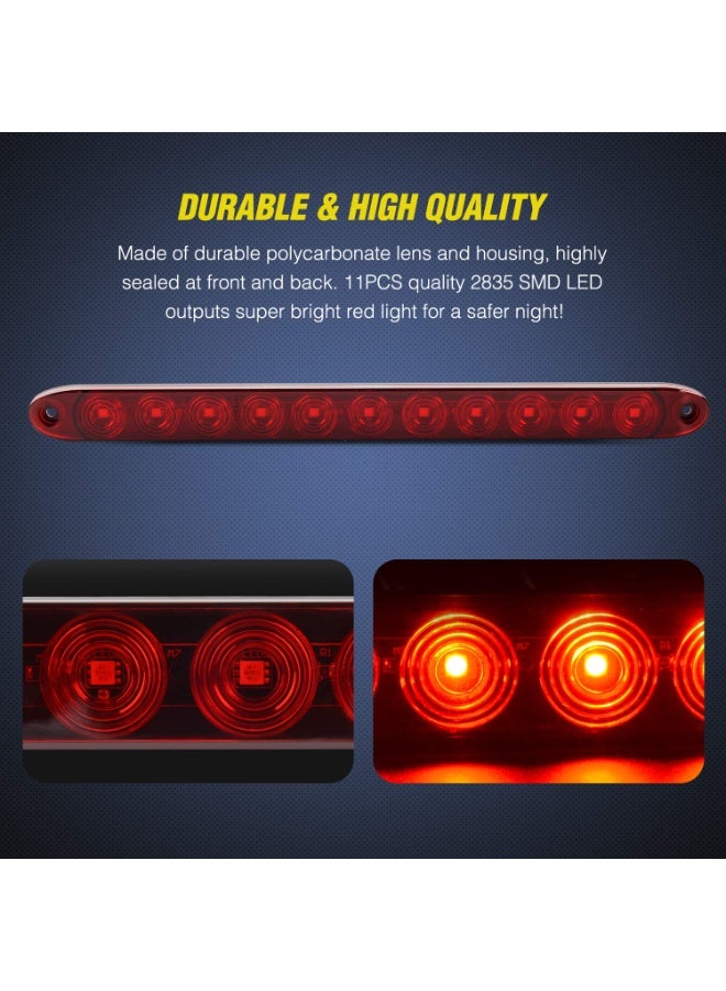 COYO 1 PCS 16Inch 11 LED Red Trailer Light Bar for Parking Stop Turn Signals Tail Brake DOT Compliant IP65 Waterproof Truck ID Marker - Image 3